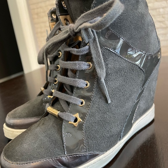 Jimmy Choo Colorblock Wedge Sneakers - Picture 8 of 10